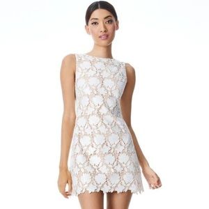 Alice + Olivia “Clyde” Crochet Floral Shift Dress
